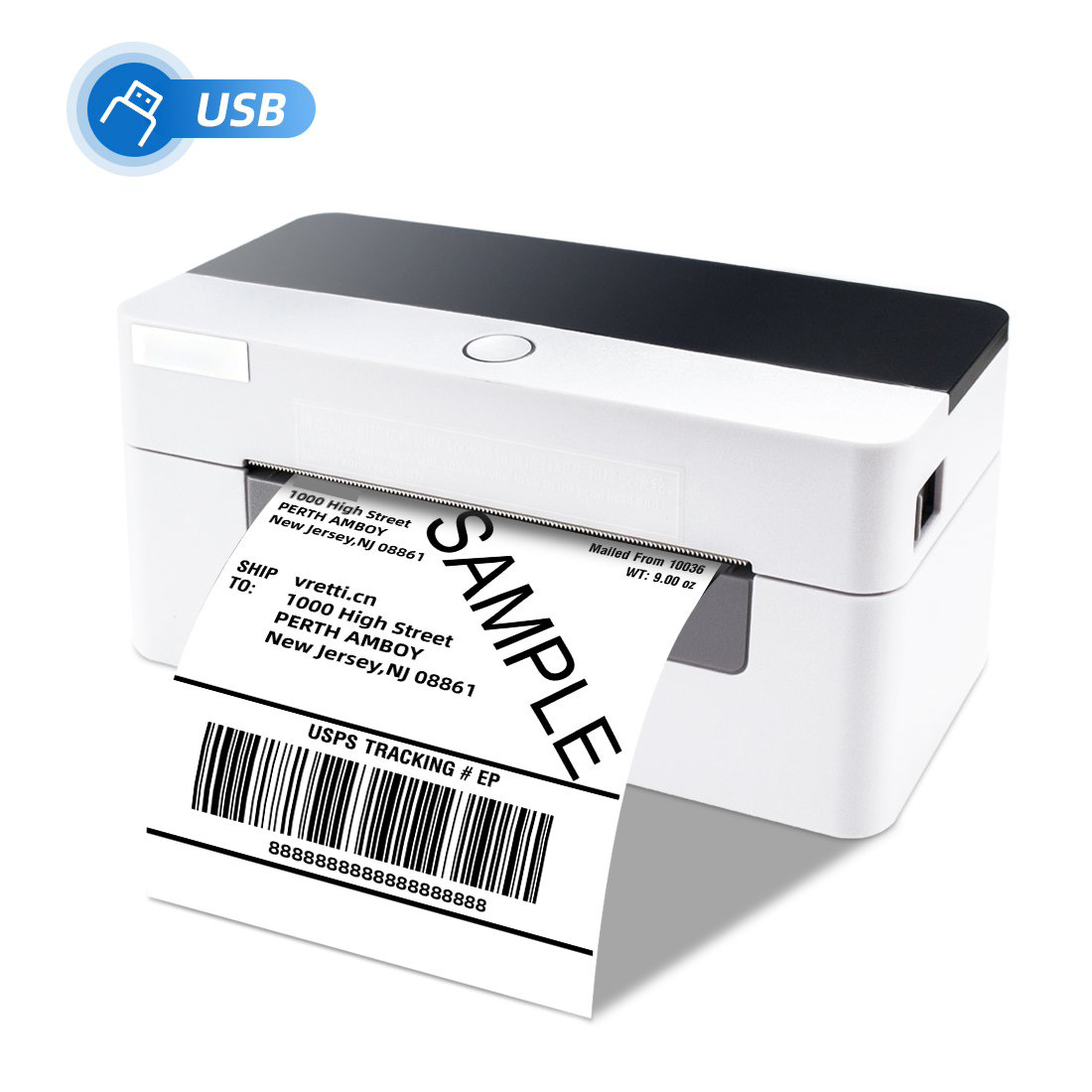Direct Thermal Label Printer,Shipping Label Printer 4x6 for Small Business, Thermal Barcode Printer Compatible with Shopify, USPS, UPS, FedEx.