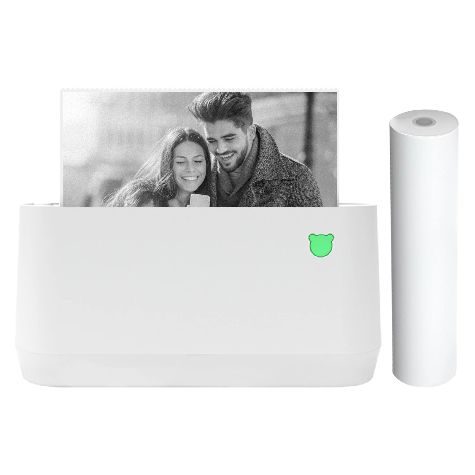 Mini Portable Photo Mobile Printer 304dpi BT Wireless Thermal Printer Receipt Label Maker Sticker Support 107mm/77mm/57mm Paper Width Compatible with Android iOS Windows for Photo Wo