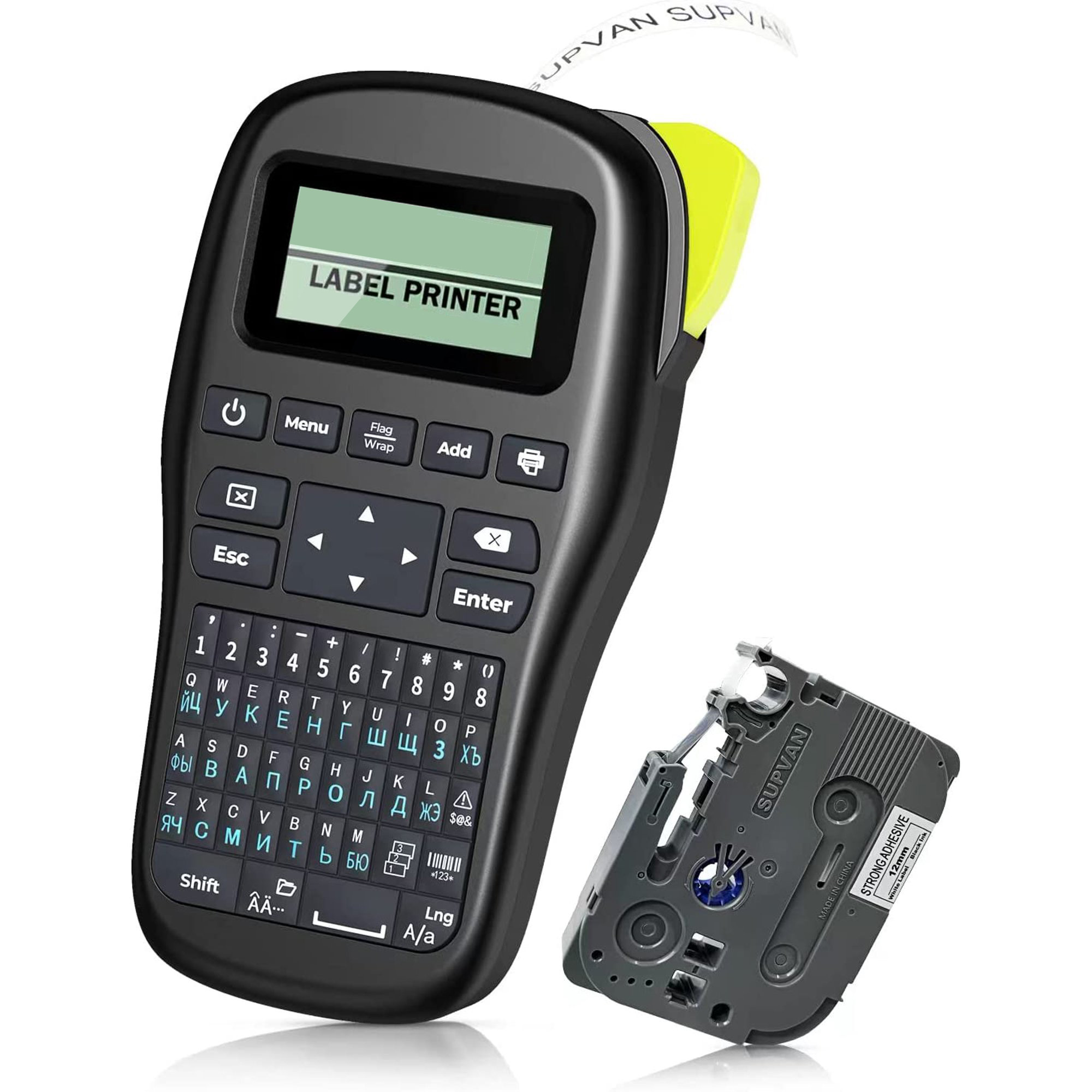 Label Maker Machine with Tape Wireless Handheld Labelmaker for Office Organization